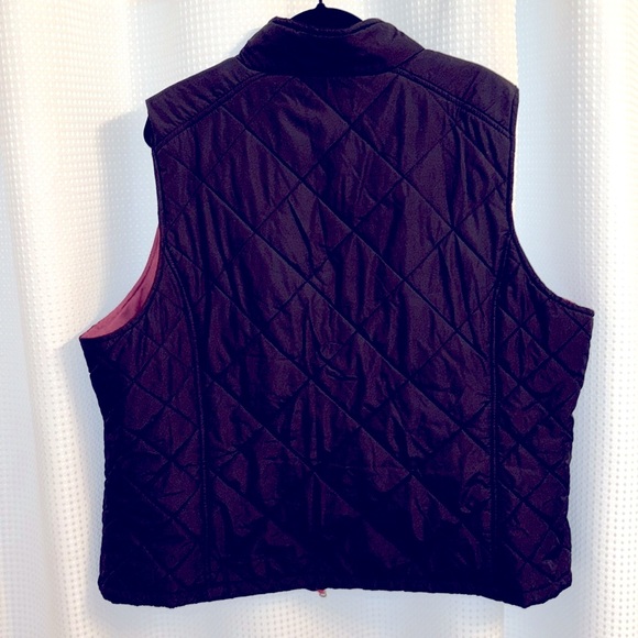 Ralph Lauren lightweight quilted vest black red zipper outdoors women’s size 3XL - Picture 3 of 6